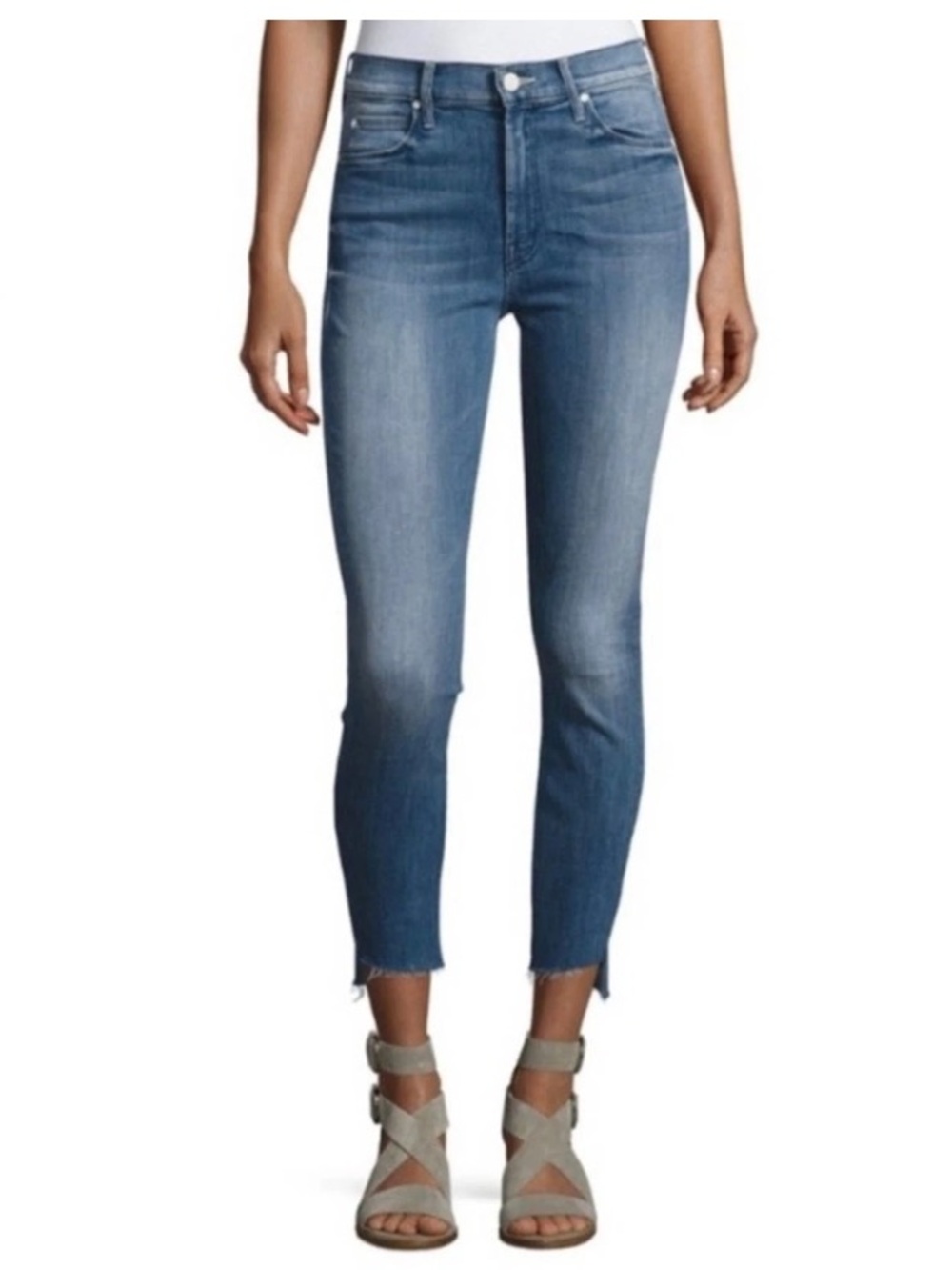 Mother Stunner Zip Two Step Fray Jeans Womens 27